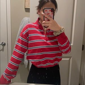 Pacsun Cropped Half Zip Sweatshirt